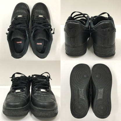 Supreme x Nike Air Force 1 Low Black Sneakers Size 26