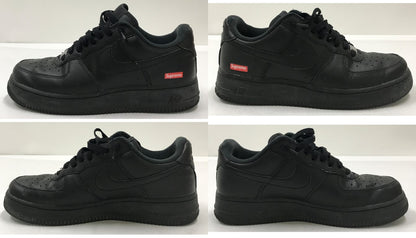 Supreme x Nike Air Force 1 Low Black Sneakers Size 26