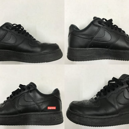 Supreme x Nike Air Force 1 Low Black Sneakers Size 26