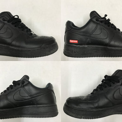 Supreme x Nike Air Force 1 Low Black Sneakers Size 26