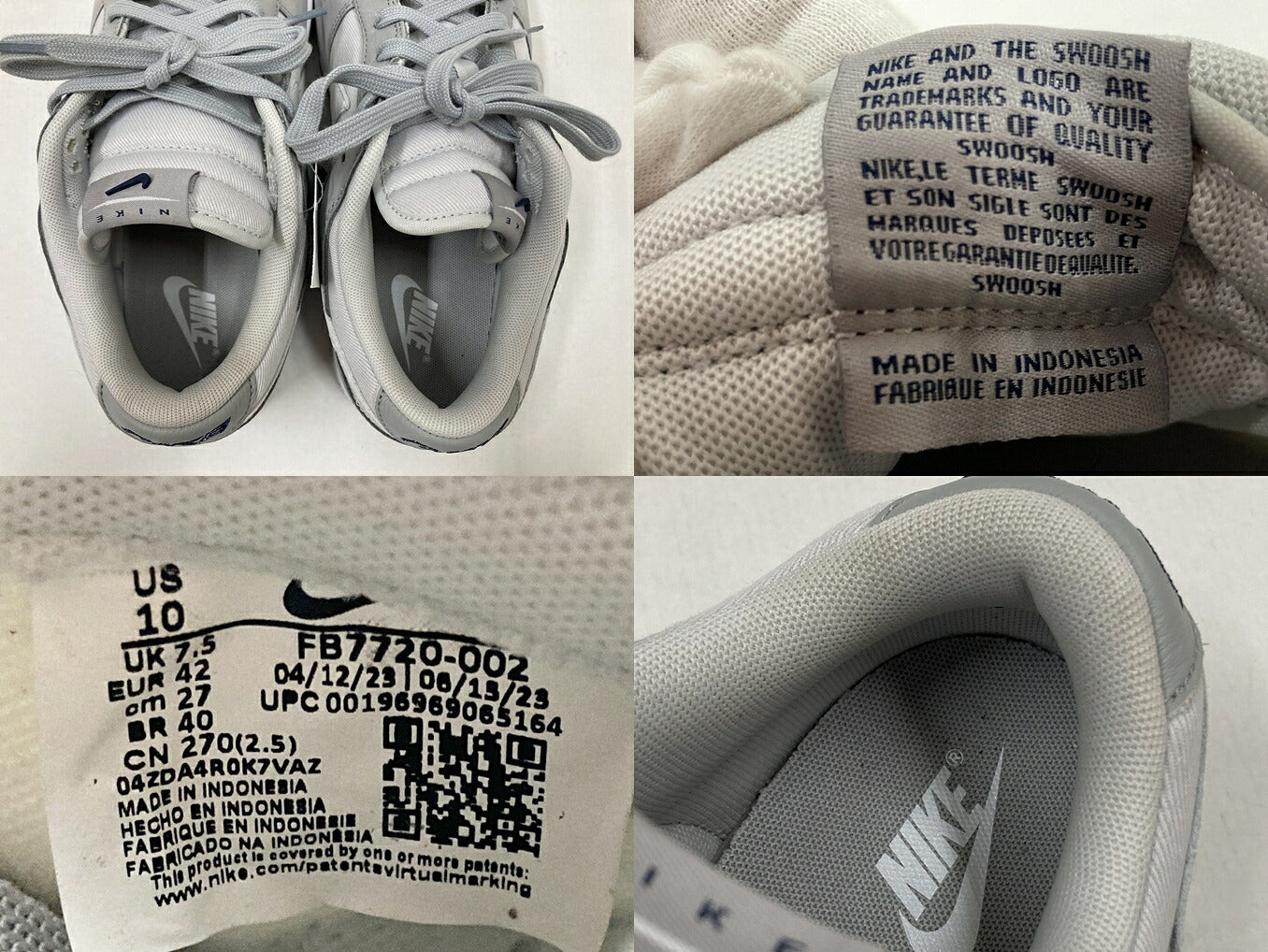 NIKE WMNS Dunk Low LX NBHD Gray Sneakers Size 27cm