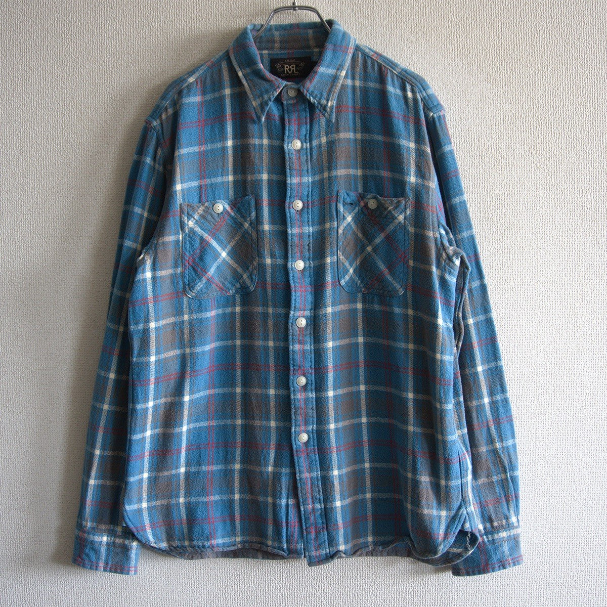 RRL Washed Gusseted Flannel Shirt Size M