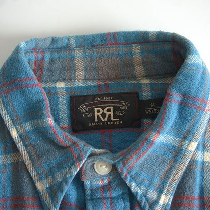 RRL Washed Gusseted Flannel Shirt Size M