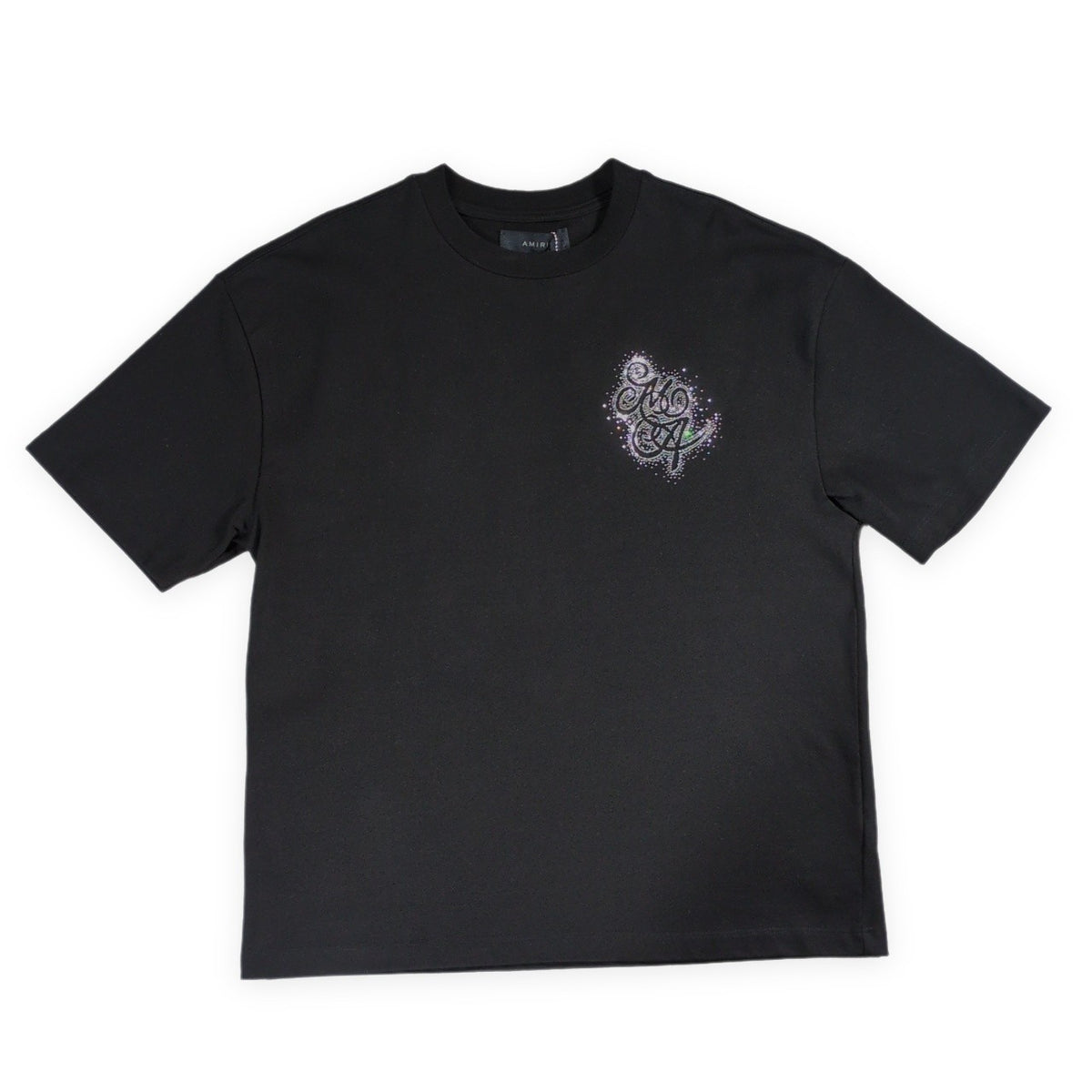 AMIRI Crystal Burst Logo Cotton T-Shirt in Italy Size M