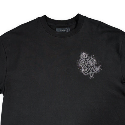 AMIRI Crystal Burst Logo Cotton T-Shirt in Italy Size M
