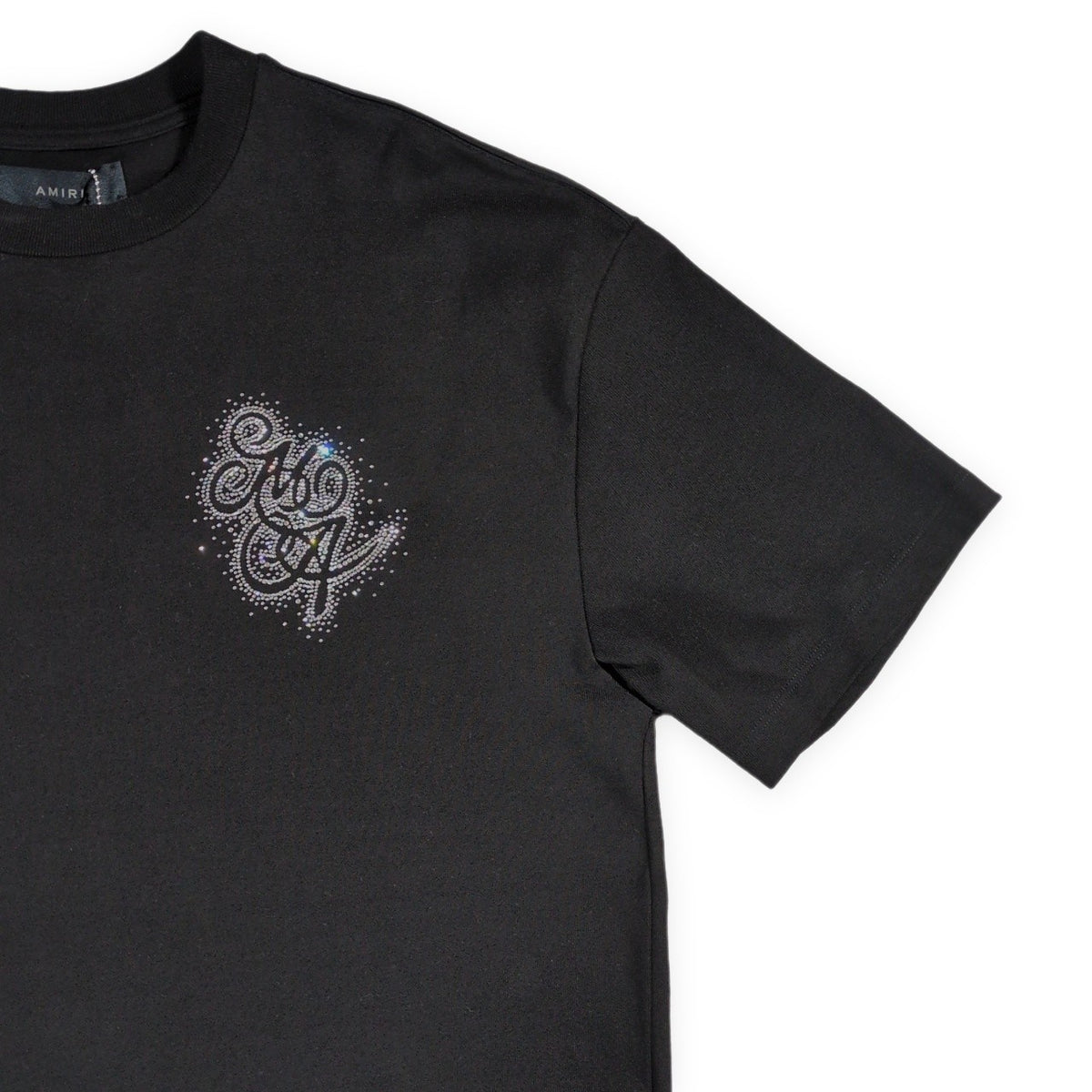 AMIRI Crystal Burst Logo Cotton T-Shirt in Italy Size M