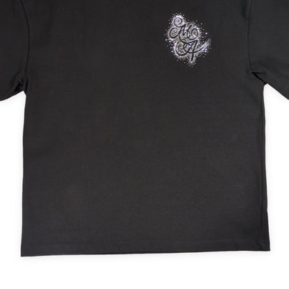 AMIRI Crystal Burst Logo Cotton T-Shirt in Italy Size M
