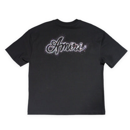 AMIRI Crystal Burst Logo Cotton T-Shirt in Italy Size M