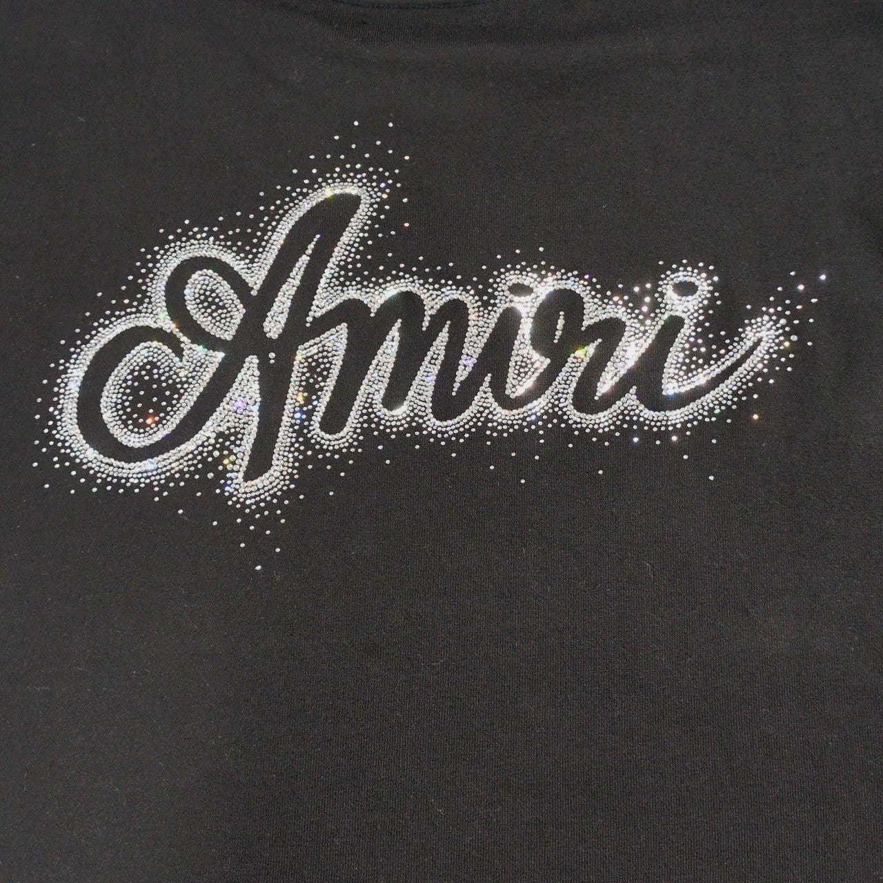 AMIRI Crystal Burst Logo Cotton T-Shirt in Italy Size M