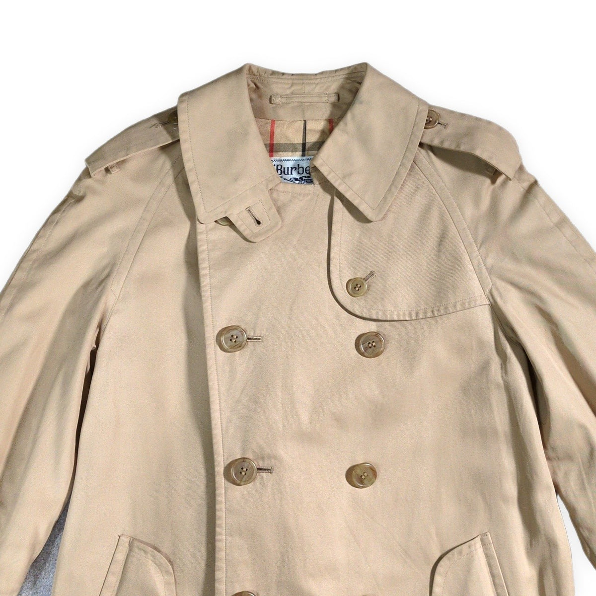 Burberrys' 90s Vintage White Tag Trench Coat Beige Size M