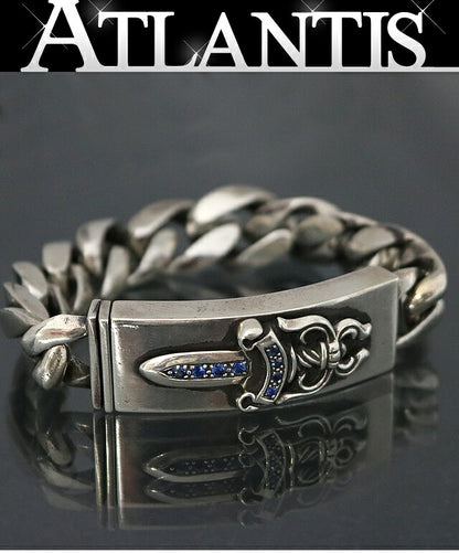 CHROME HEARTS Old Dagger ID Sapphire Bracelet Size ONE SIZE
