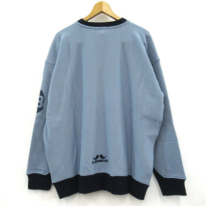 MR. BATHING APE Pullover Crewneck Sweatshirt Blue Size L