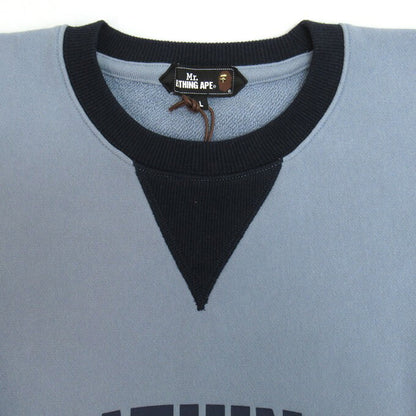 MR. BATHING APE Pullover Crewneck Sweatshirt Blue Size L