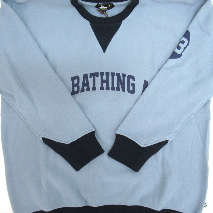MR. BATHING APE Pullover Crewneck Sweatshirt Blue Size L