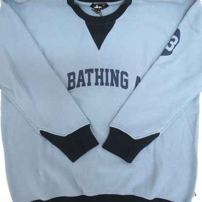 MR. BATHING APE Pullover Crewneck Sweatshirt Blue Size L