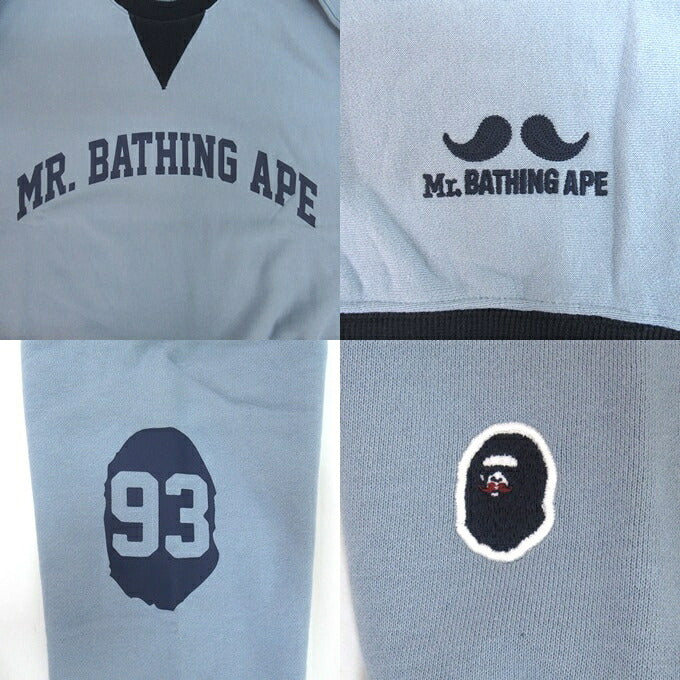 MR. BATHING APE Pullover Crewneck Sweatshirt Blue Size L