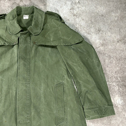 Military ~60s French Army Cotton Canvas Coat Green Size L