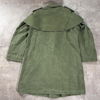 Military ~60s French Army Cotton Canvas Coat Green Size L