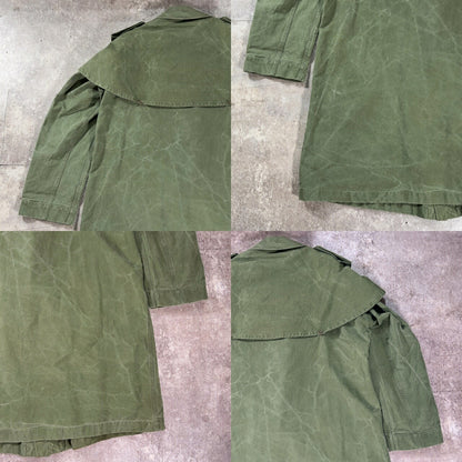 Military ~60s French Army Cotton Canvas Coat Green Size L