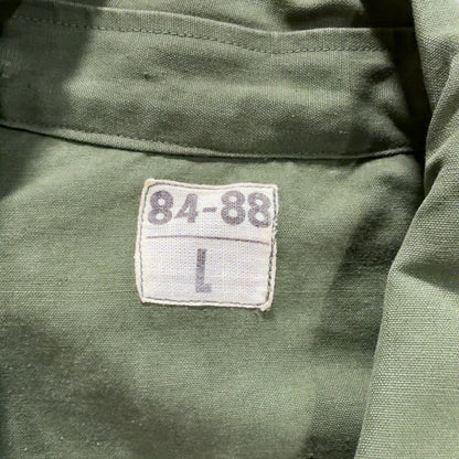 Military ~60s French Army Cotton Canvas Coat Green Size L