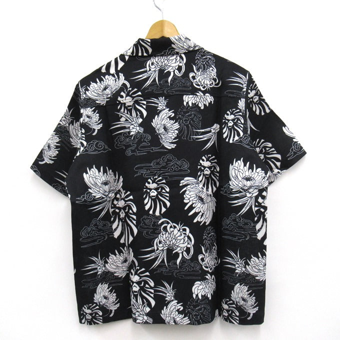 BAPE BLACK A BATHING APE Hawaiian Camp Shirt Black Size M