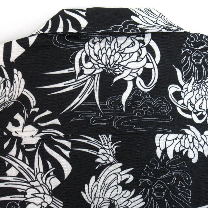 BAPE BLACK A BATHING APE Hawaiian Camp Shirt Black Size M