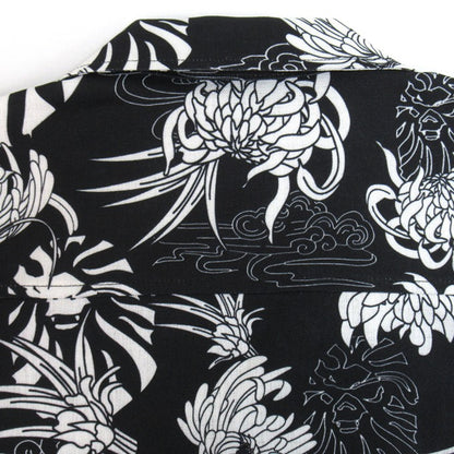 BAPE BLACK A BATHING APE Hawaiian Camp Shirt Black Size M