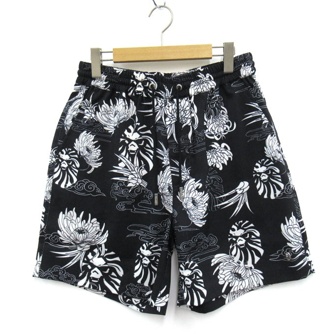 BAPE BLACK A BATHING APE Hawaiian Camp Shorts Black Size M