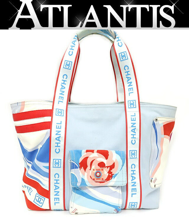 CHANEL Chanel Sport Surf Line Canvas Tote Bag Size ONE SIZE