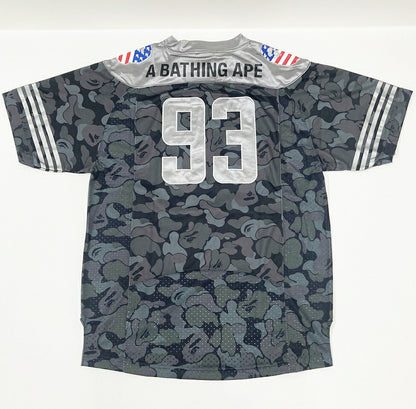 A BATHING APE x adidas Super Bowl Game Jersey Black Shirt Size 2XO