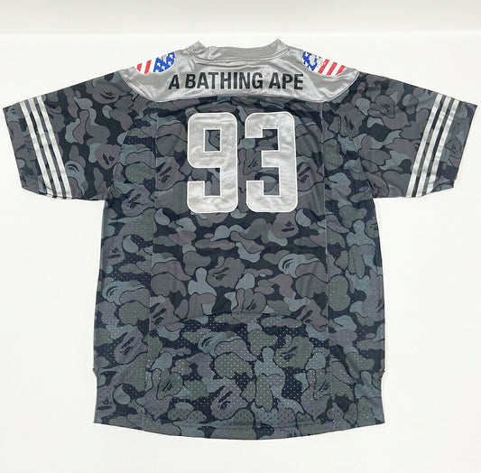 A BATHING APE x adidas Super Bowl Game Jersey Black Shirt Size 2XO