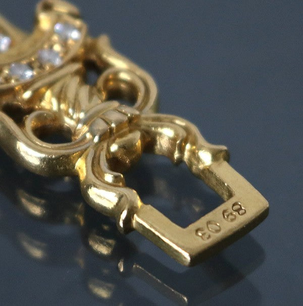 CHROME HEARTS 22K #10 Dagger Diamond Pendant Size ONE SIZE
