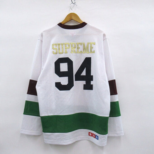 Supreme 18SS Ankh Hockey Jersey White Shirt Size L