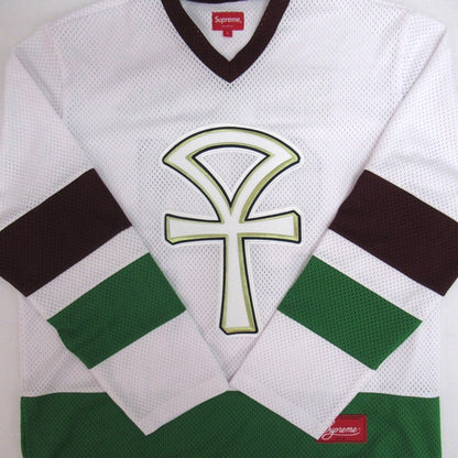 Supreme 18SS Ankh Hockey Jersey White Shirt Size L