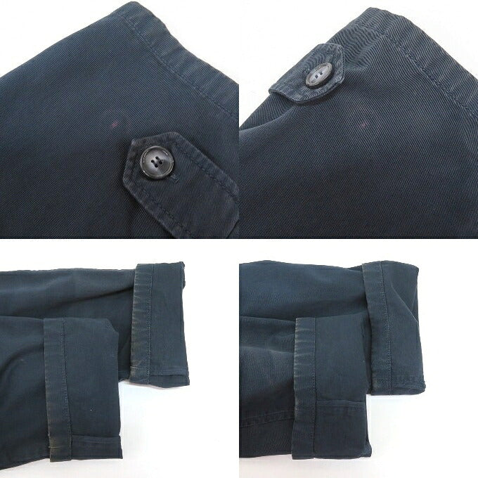 PRADA Cotton Balmacaan Soutien Collar Coat Navy Size 52