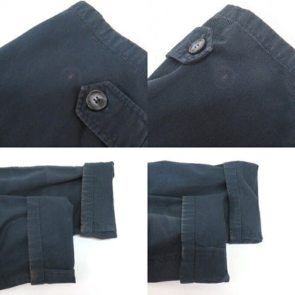 PRADA Cotton Balmacaan Soutien Collar Coat Navy Size 52