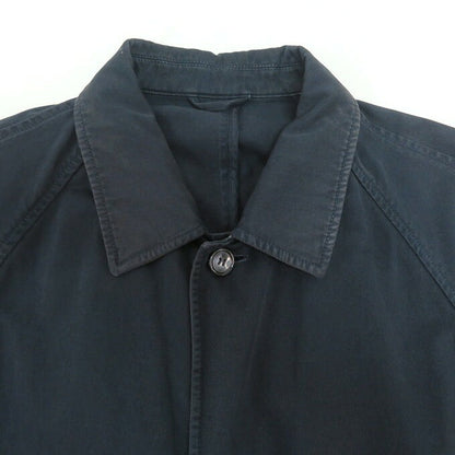 PRADA Cotton Balmacaan Soutien Collar Coat Navy Size 52