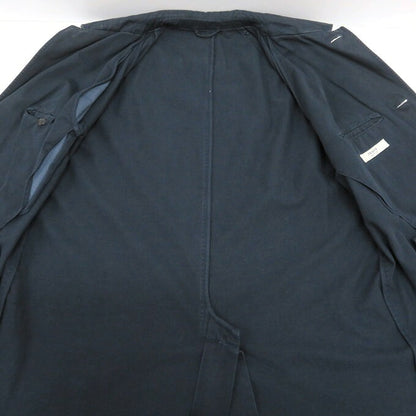 PRADA Cotton Balmacaan Soutien Collar Coat Navy Size 52