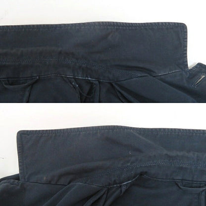 PRADA Cotton Balmacaan Soutien Collar Coat Navy Size 52
