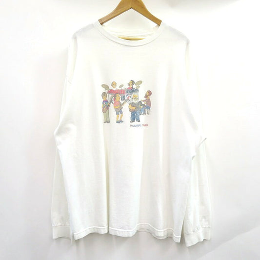 DRATEFUL DEAD as SIMPSONS White Long Sleeve T-Shirt Size 2XL