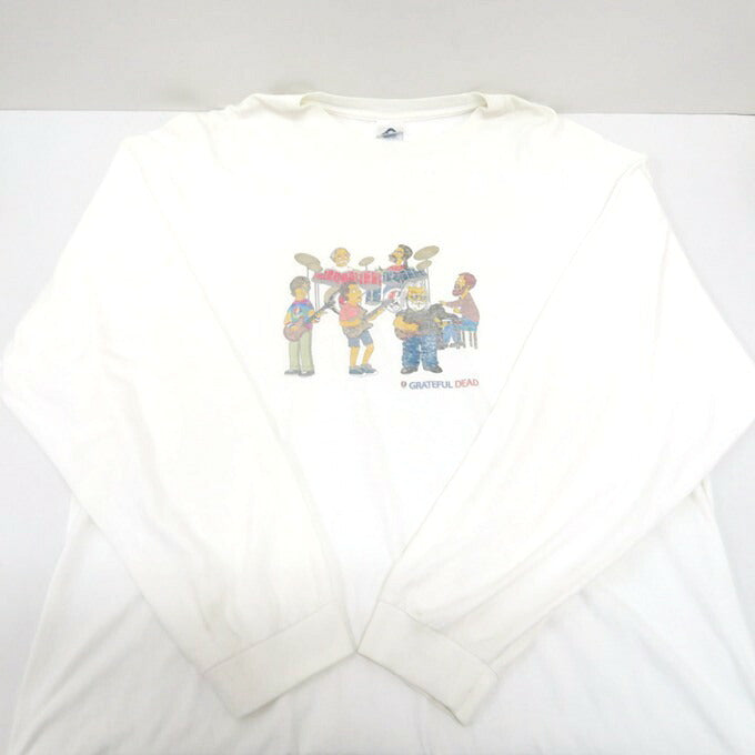 DRATEFUL DEAD as SIMPSONS White Long Sleeve T-Shirt Size 2XL