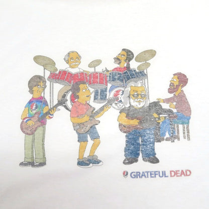 DRATEFUL DEAD as SIMPSONS White Long Sleeve T-Shirt Size 2XL