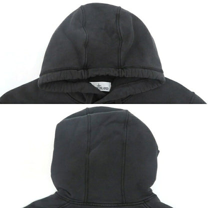 STONE ISLAND Garment Dye Cotton Pullover Hoodie Black Size L