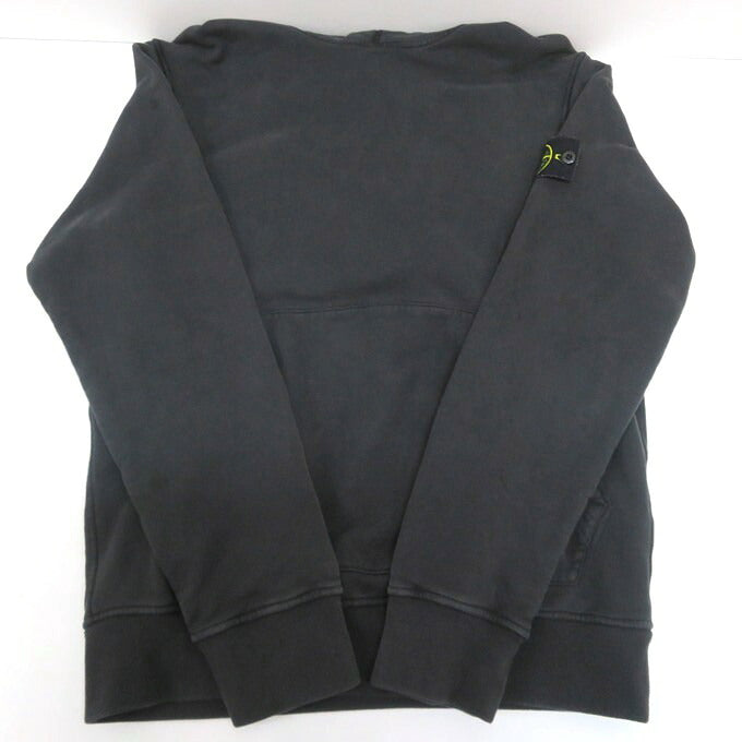 STONE ISLAND Garment Dye Cotton Pullover Hoodie Black Size L