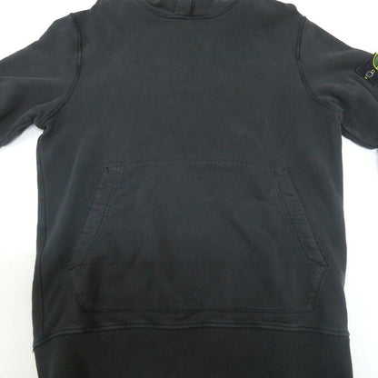 STONE ISLAND Garment Dye Cotton Pullover Hoodie Black Size L