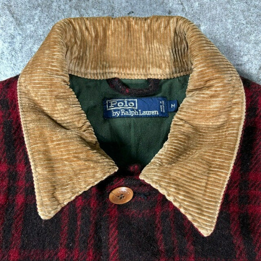 Polo by Ralph Lauren 90s Red Wool Hunting Jacket Size M