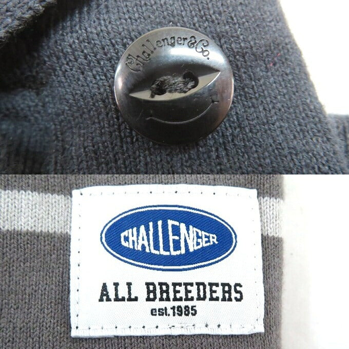 CHALLENGER 25SS S/S Border Polo Shirt Gray Size S