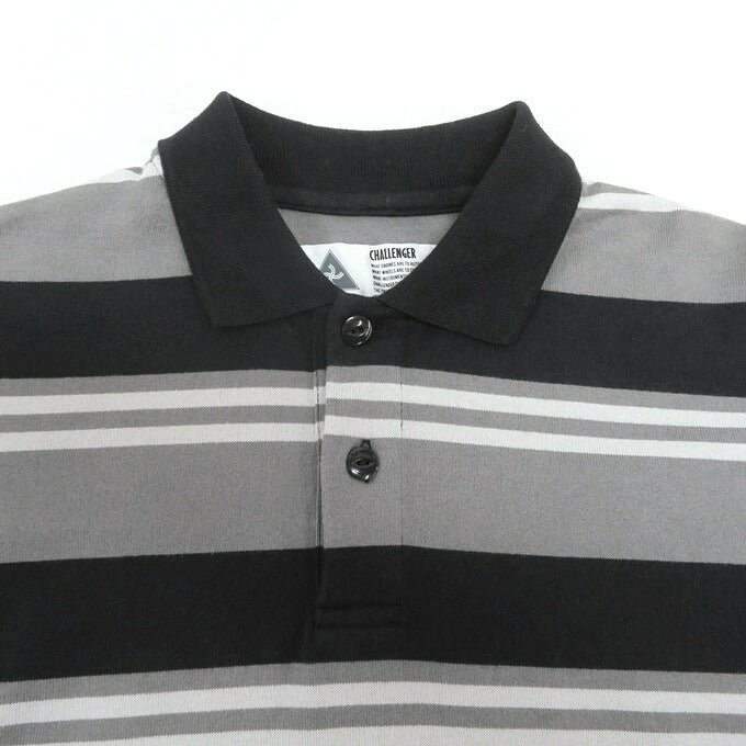 CHALLENGER 25SS S/S Border Polo Shirt Gray Size S