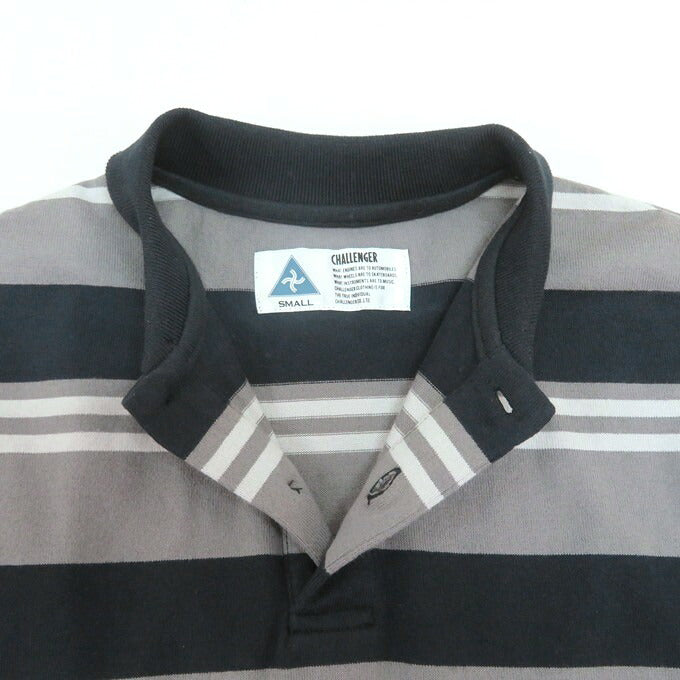 CHALLENGER 25SS S/S Border Polo Shirt Gray Size S