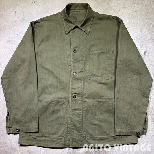 U.S.NAVY 40s WWII HBT Utility Jacket Green